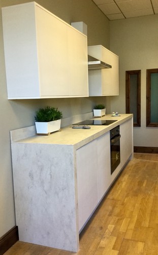 Display kitchen with corian - kitchen,
